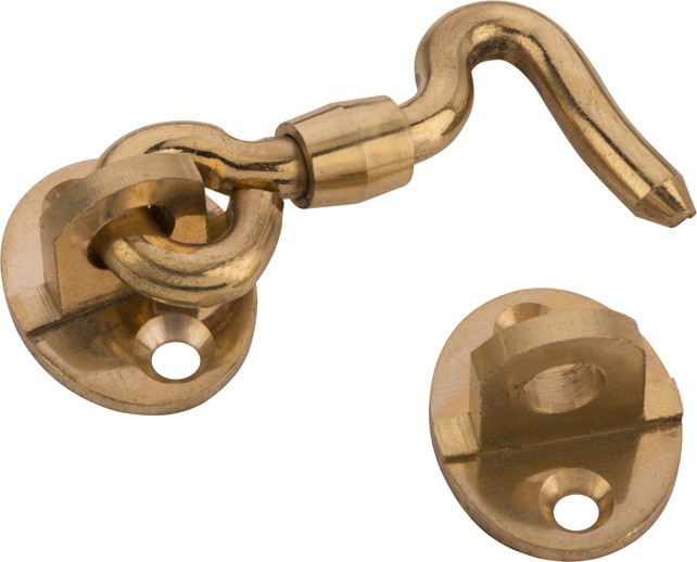 Brass Gate Hook Heavy 2 Inch Gold Asian